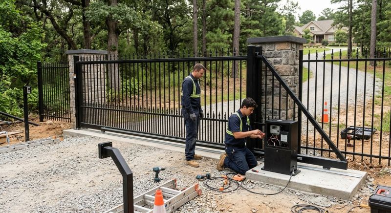 Entrance Gate Installation in Naperville, IL